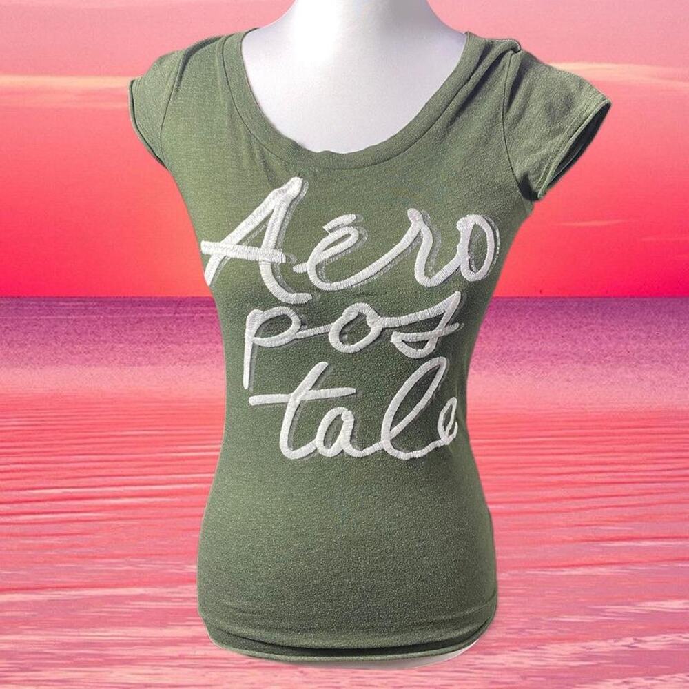 Y2K Aeropostale Green Baby Tee
